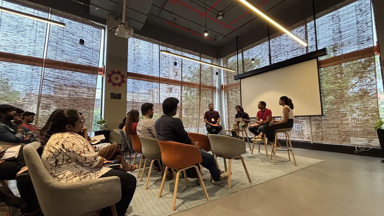 The room settling in for the debate at Circa Vol. 03, The Hive, OMR, Chennai.